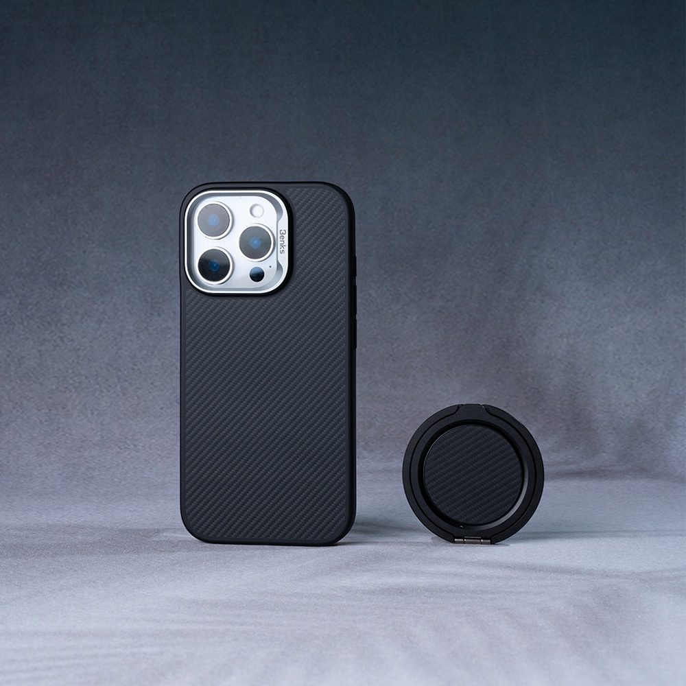 Benks Magnetic Armor Pro Kevlar obal Metal Frame, iPhone 16 Pro Max, čierny