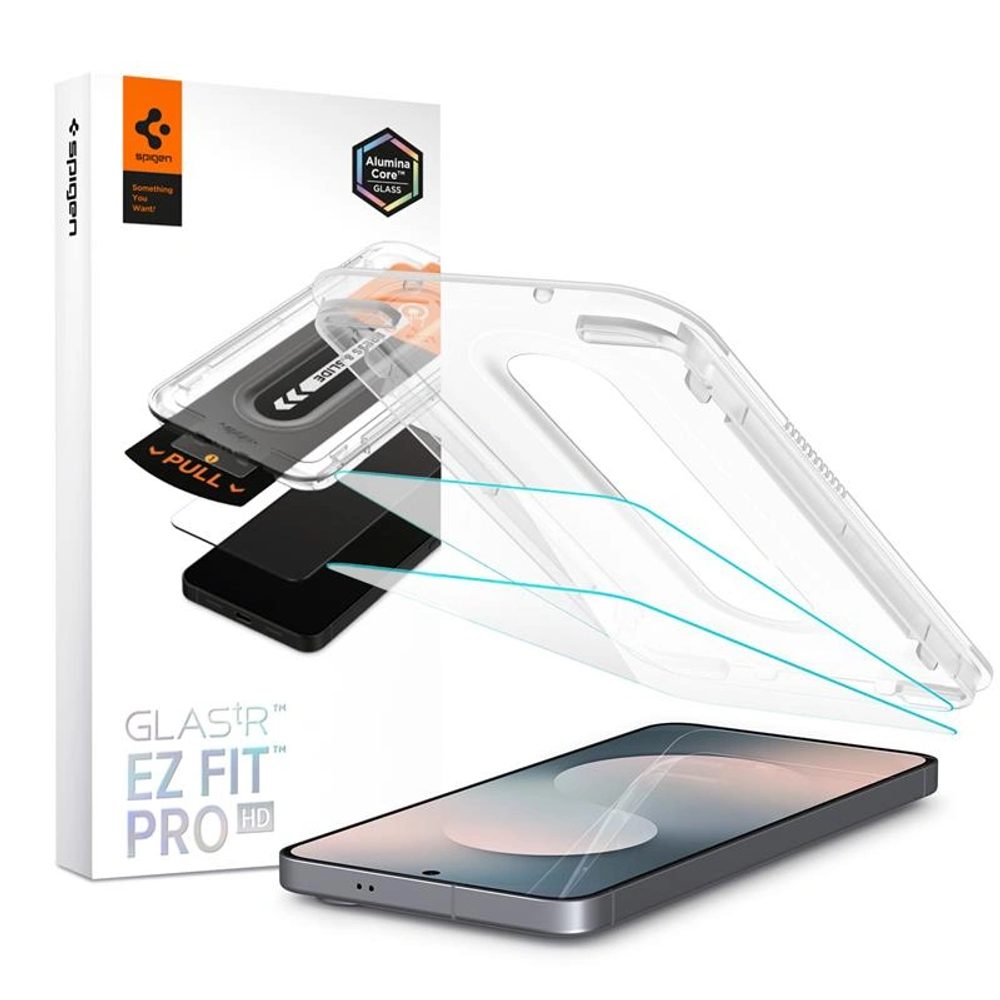 Levně Spigen Glas.TR EZ Fit Pro s aplikátorem, 2 kusy, Tvrzené sklo, Samsung Galaxy S25 FE