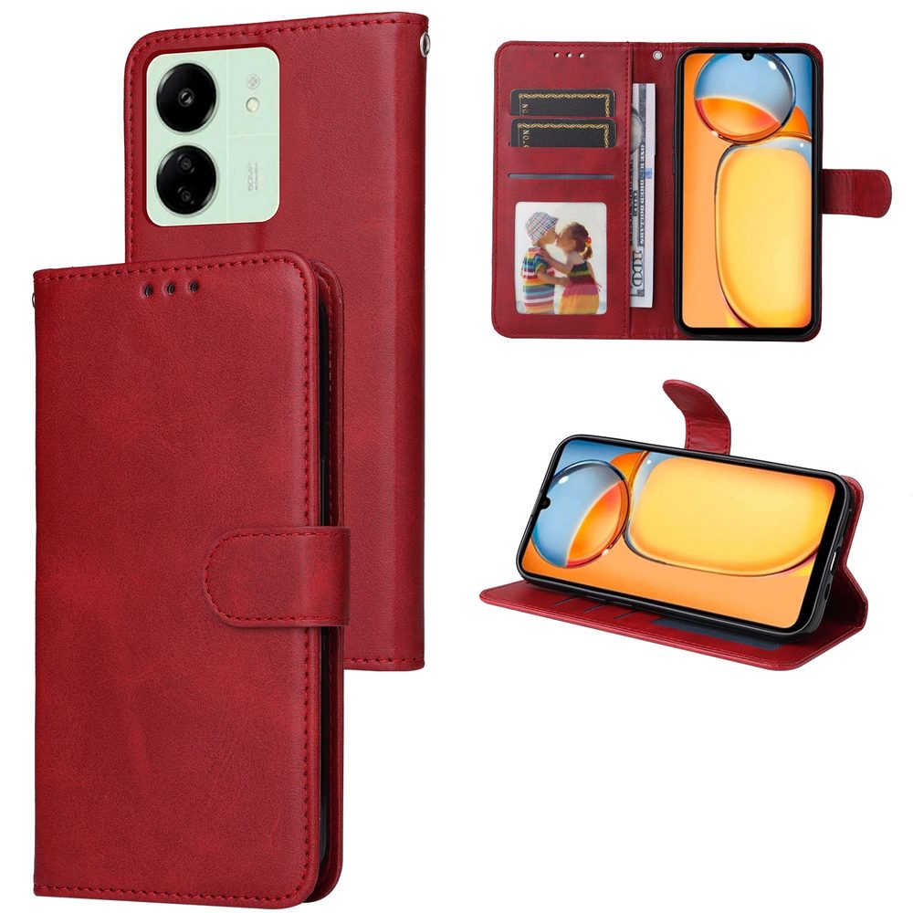 Mágneses tok, Xiaomi Redmi 13C, piros