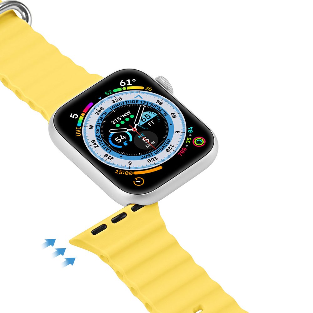 Dux Ducis Remen, Apple Watch 8 / 7 / 6 / 5 / 4 / 3 / 2 / SE (45 / 44 / 42 Mm), žuti