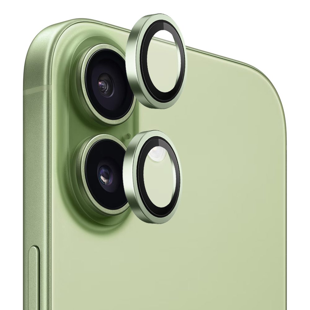 Blueo Original Protecție cameră cu ramă metalică pentru iPhone 17, verde