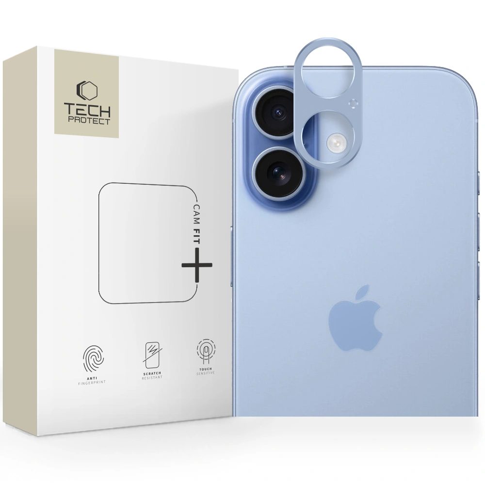 Levně Tech-Protect Camalloy Fit+, ochranný kryt fotoaparátu, iPhone 17, modrý