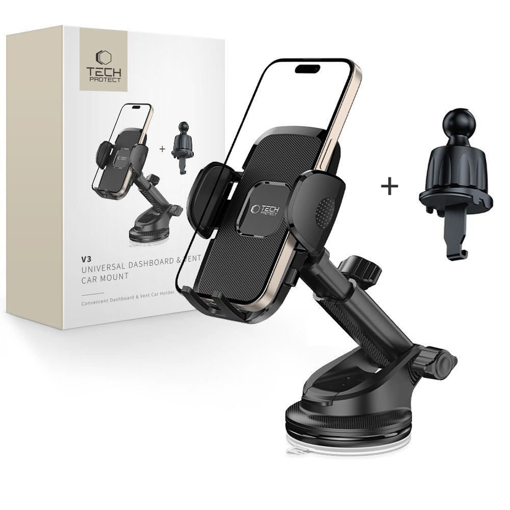 Tech-Protect V3 Univerzális autós telefontartó, fekete