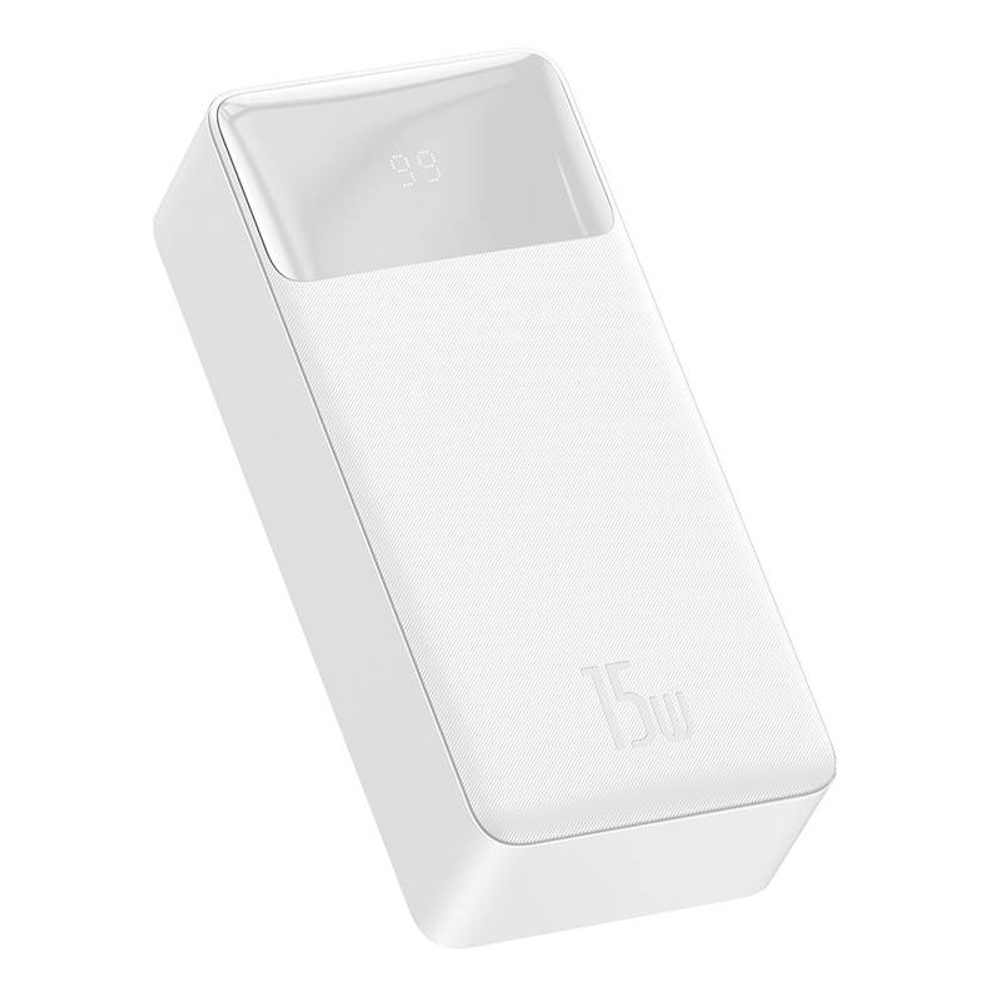 Baseus Bipow PowerBanka 30000mAh,15W, Bílá