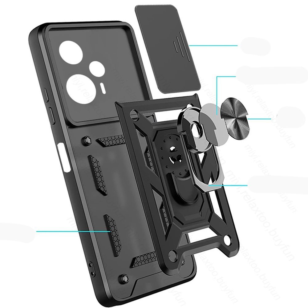 Tech-Protect CamShield Pro Xiaomi Poco F5, Neagră