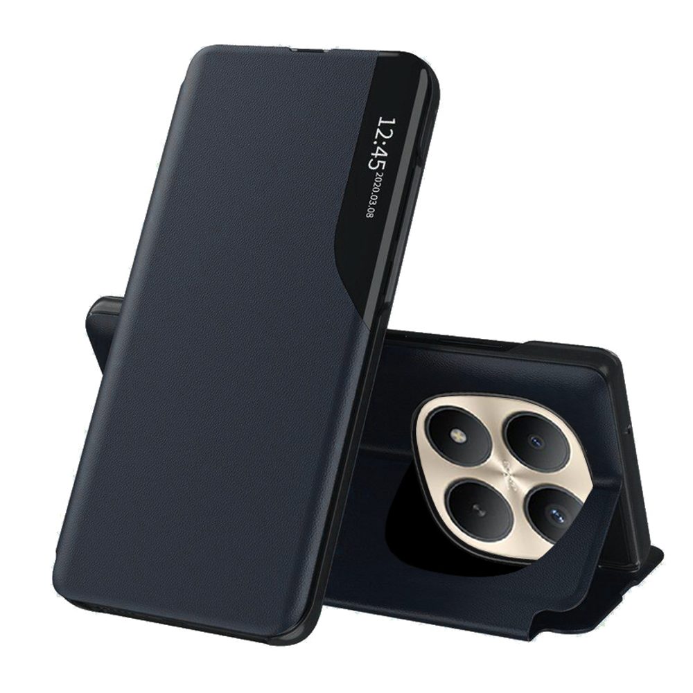 Levně Eco Leather View Case, Xiaomi Redmi Note 15 Pro Plus 5G / Poco M8 Pro 5G, modré