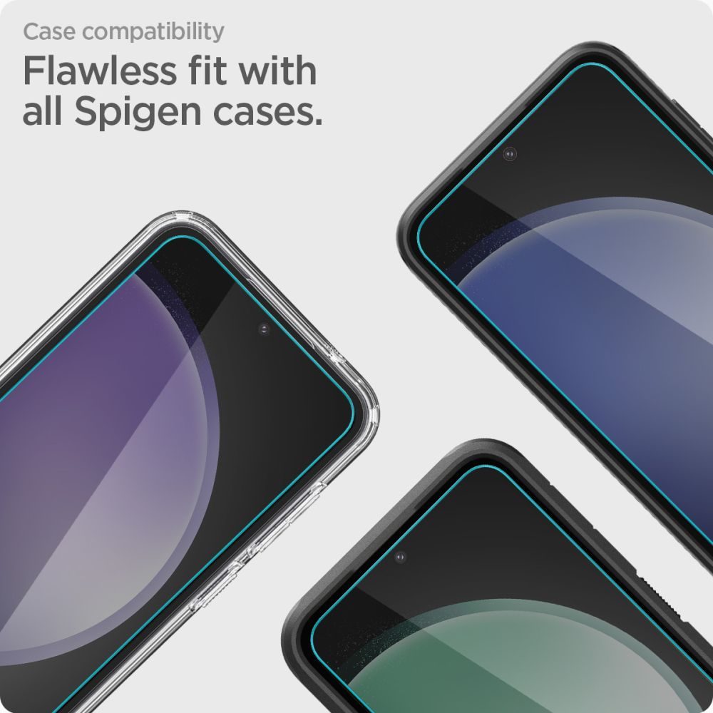 Spigen Glass ALM Glas.TR 2 Kosa Z Aplikatorjem, Zaščitno Kaljeno Steklo, Samsung Galaxy S23 FE