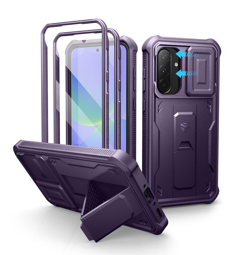 Levně Dexnor 360 Kickstand Camprotector obal Samsung Galaxy A17, fialový