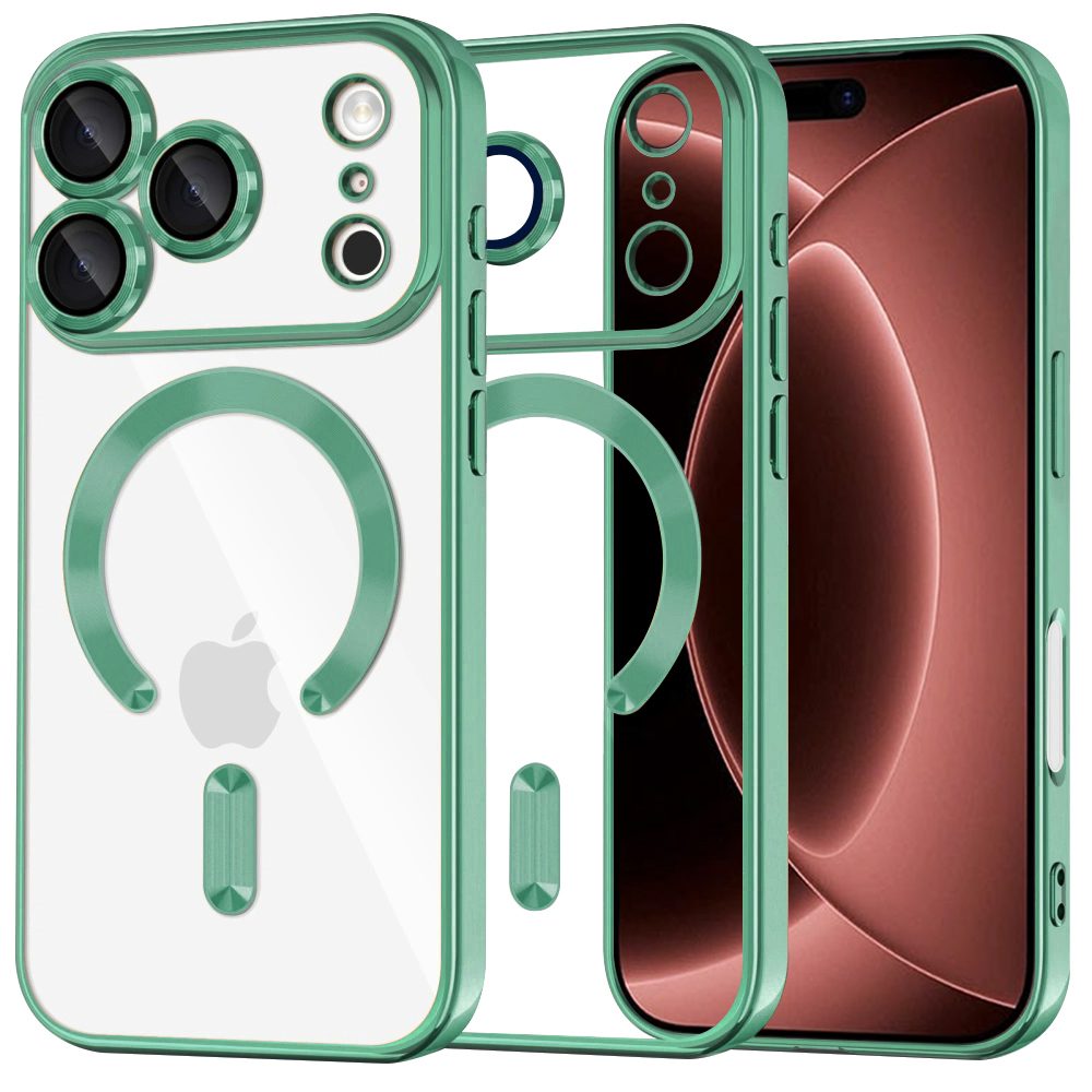 Techsuit Luxury Crystal MagSafe, iPhone 17 Pro Max / 18 Pro Max, verde
