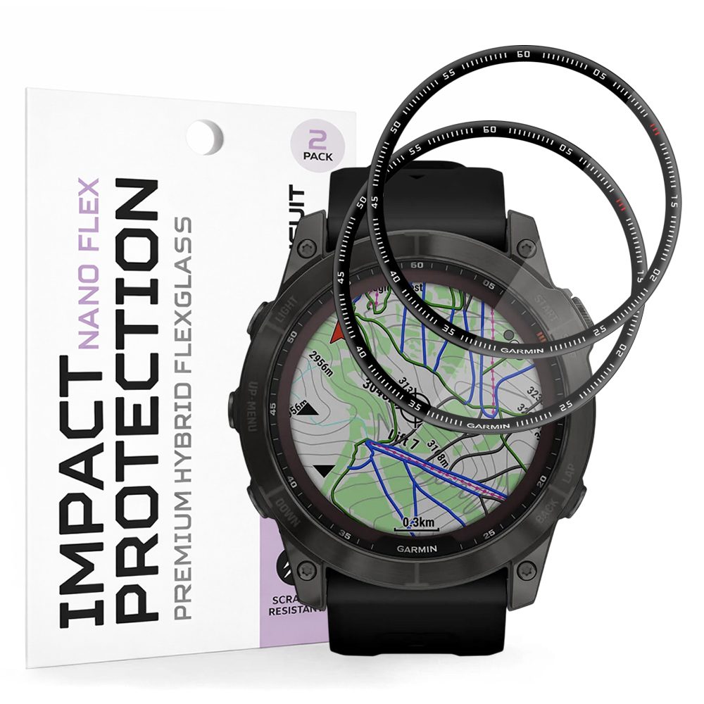 Levně Techsuit Nano Flex, Garmin Fenix 7X, 2 kusy, černé