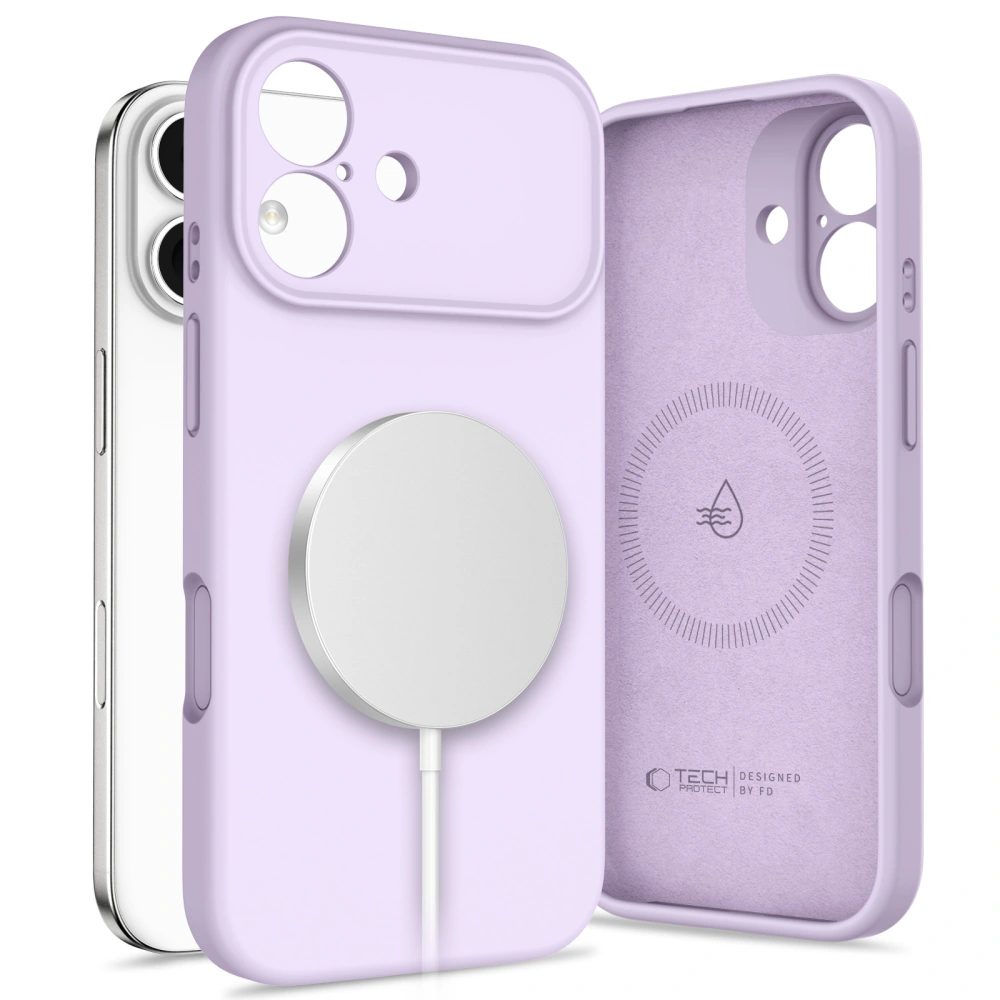 Levně Tech-Protect Silicone MagSafe, iPhone 17, fialový