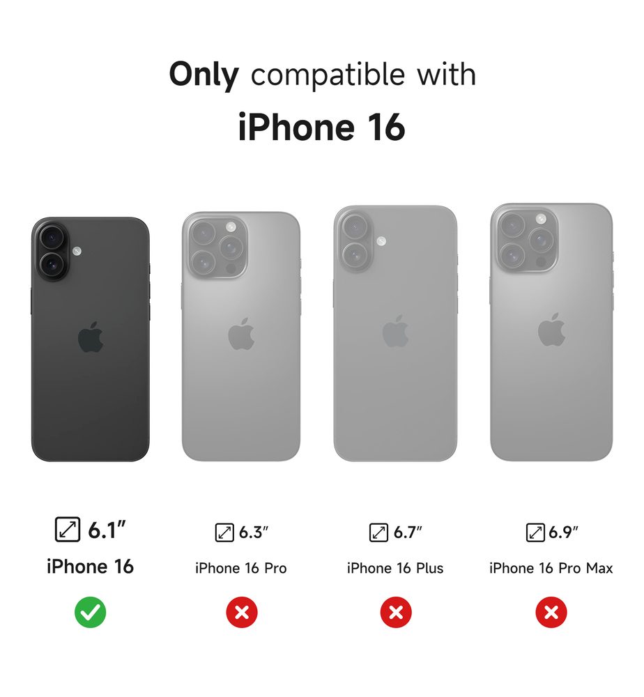Suritch MagSafe Kickstand Camprotector obal iPhone 16, čierny