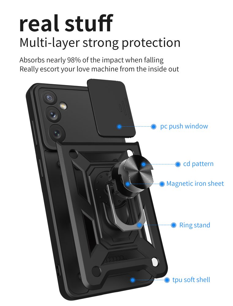 JP CamShield, Samsung Galaxy A34, Crni