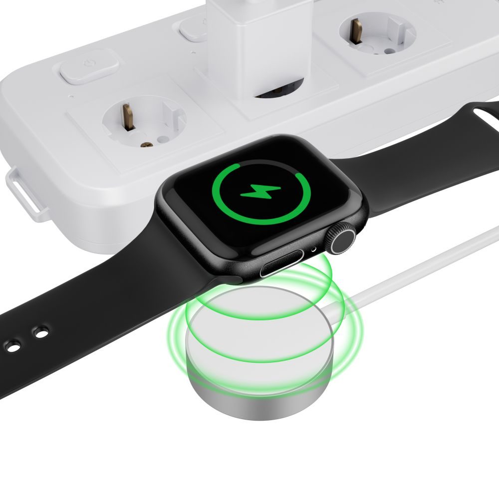 Tech-Protect UltraBoost - Mágneses Töltőkábel Apple Watch-hoz - USB-A, 1,2 M, Fehér