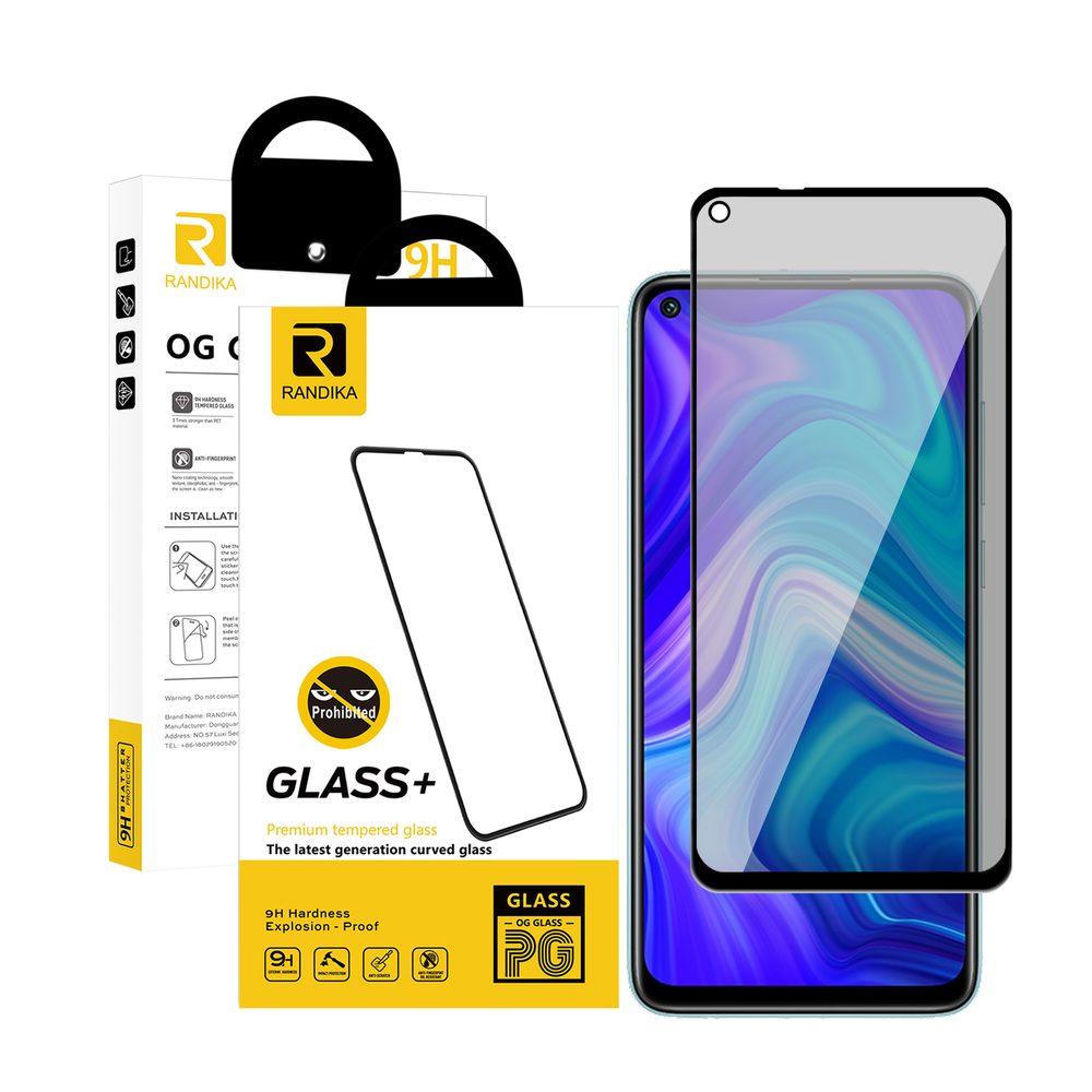 Folie Sticlă Securizată Privacy 5D, Xiaomi Redmi Note 9