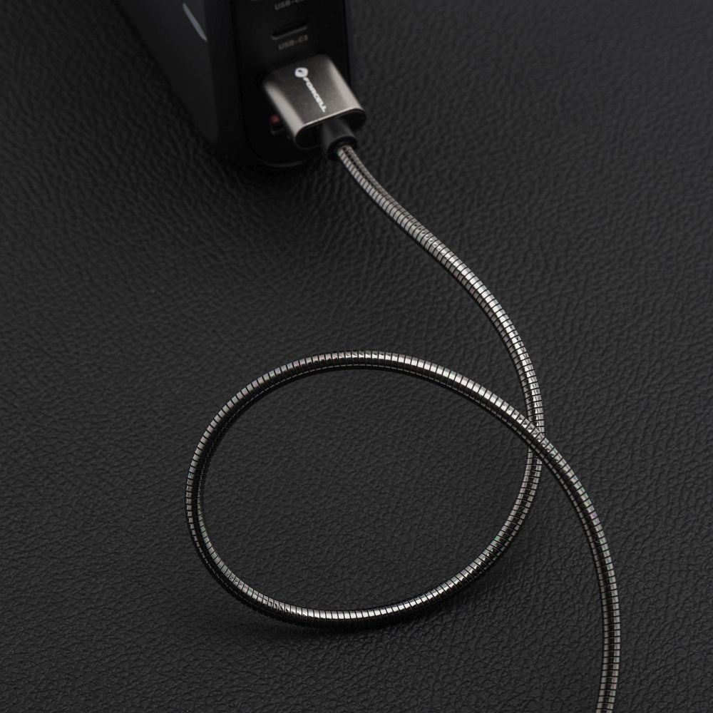 Forcell F-Energy kábel USB A - Lightning, 2,4A, 12W, 2 m, strieborný