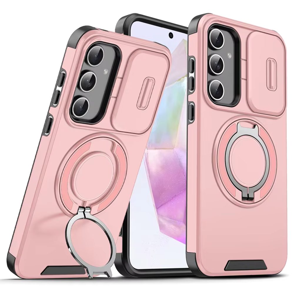 Levně Camslide Stand obal, Samsung Galaxy A26 5G, růžový