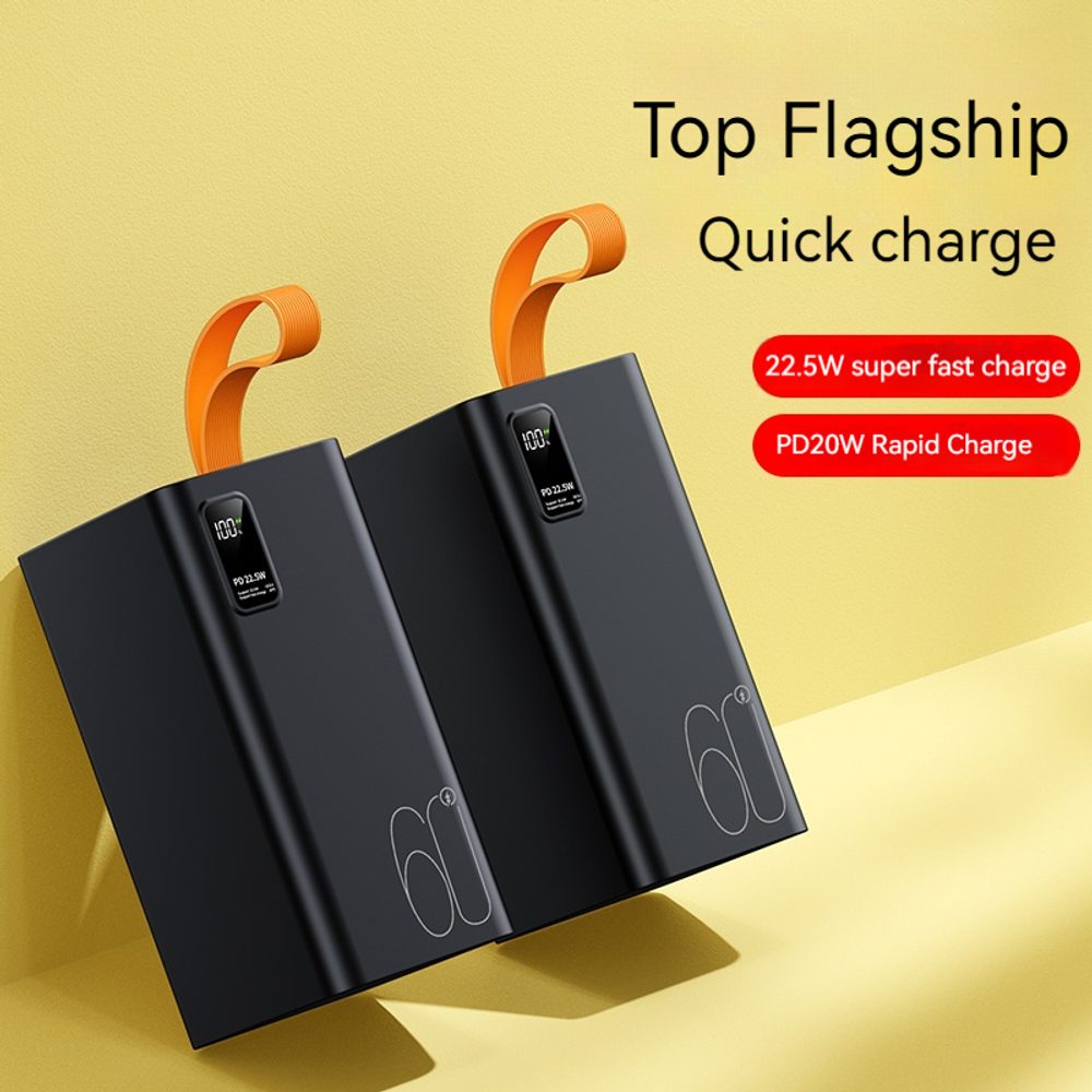 Powerbanka 60000mAh, PD 22,5W, QC3.0, černá
