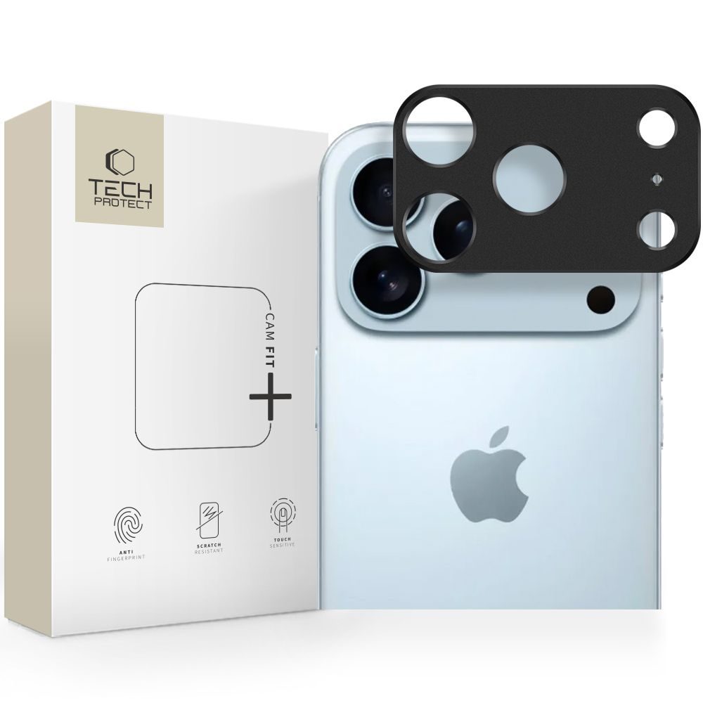 Levně Tech-Protect Camalloy Fit+, ochranný kryt fotoaparátu, iPhone 17 Pro Max, černý