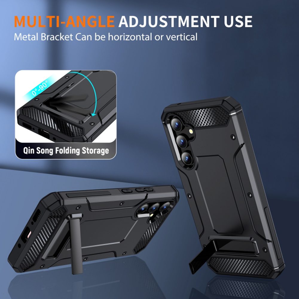 Techsuit Hybrid Armor Kickstand, Samsung Galaxy A34 5G, čierny