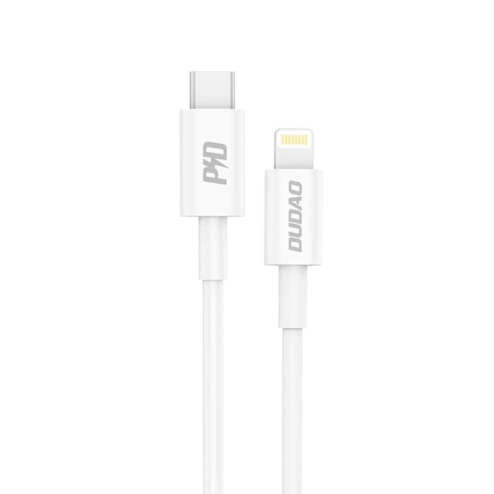 Dudao L6X kábel USB-C - Lightning, PD 20W, 1m, biely