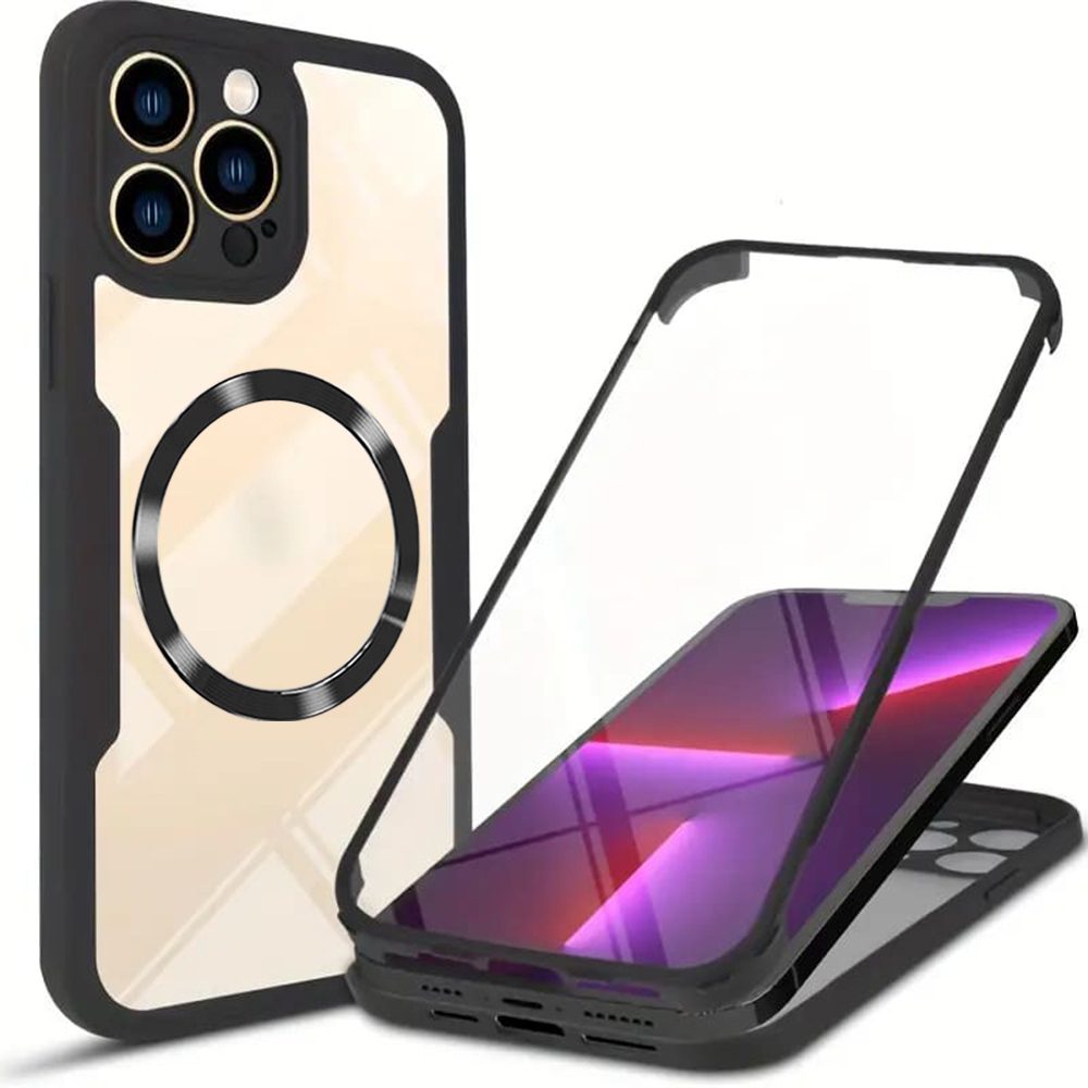 Techsuit MagSafe ColorVerse 360, iPhone 13 Pro Max, černý