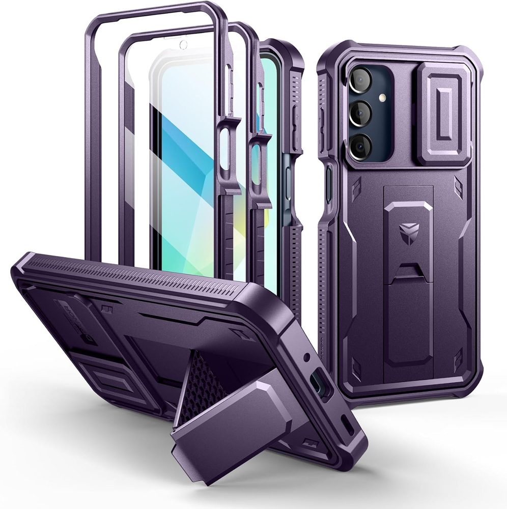 Dexnor 360 Kickstand Camprotector borító Samsung Galaxy A16, lila