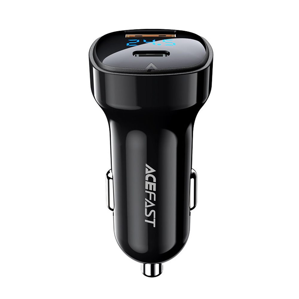 Acefast Auto Punjač 66W USB-C / USB, PPS, Power Delivery, Quick Charge 4.0, AFC, FCP, Crna (B4 Black)