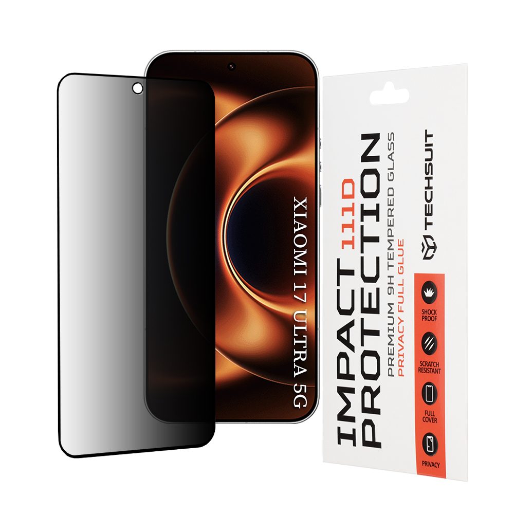 Levně Techsuit 111D Privacy Tvrzené sklo, Xiaomi 17 Ultra, černé