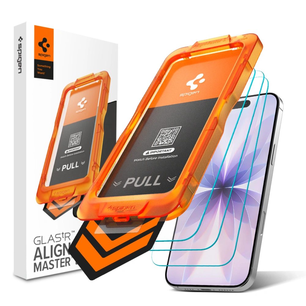 Levně Spigen Alm Glas.Tr Slim Tvrzené sklo, 3 kusy, iPhone 17