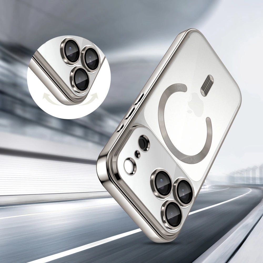 Tech-Protect MagFlex MagSafe iPhone 17 Pro, lesklá strieborná