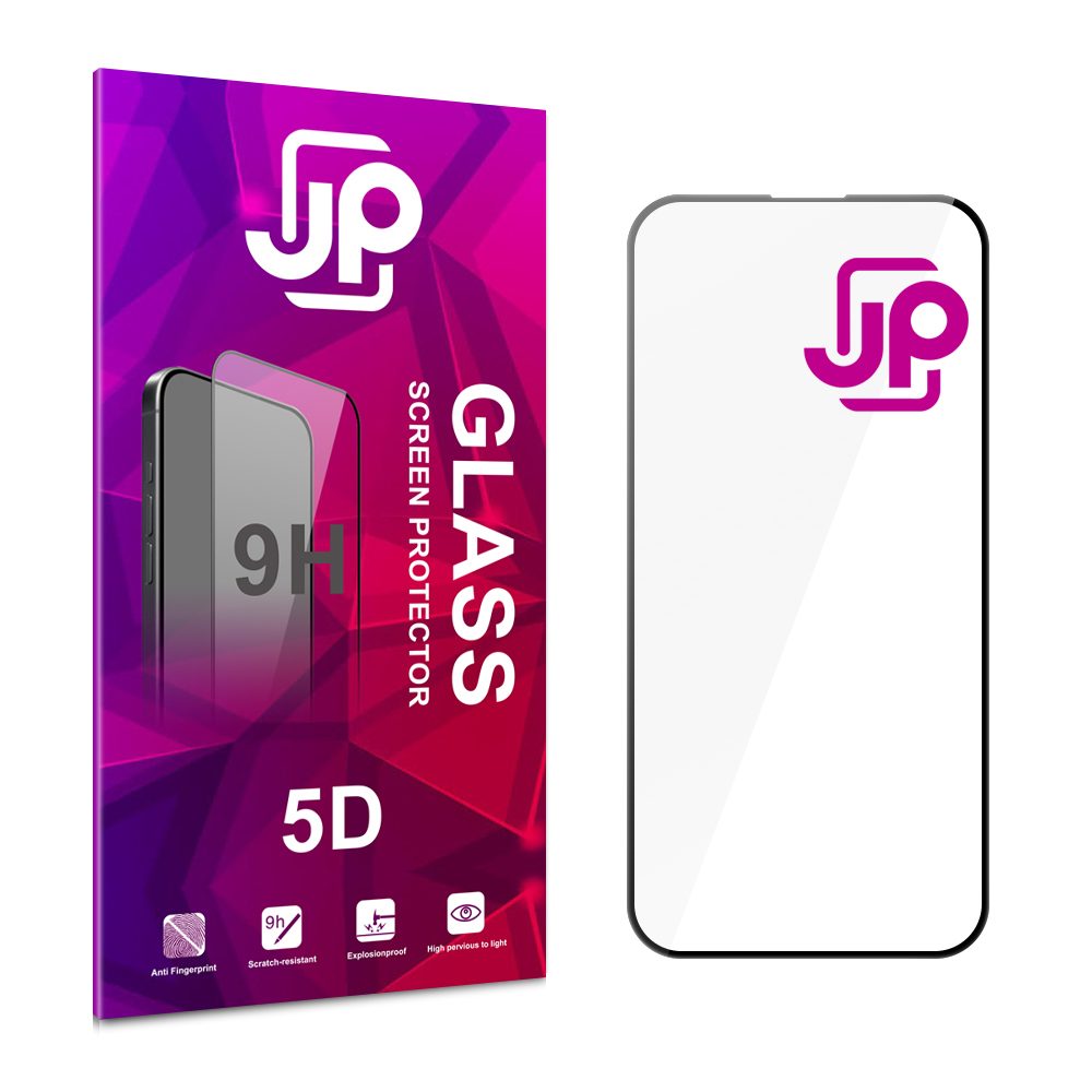 JP 5D Tvrzené sklo, iPhone 15 Pro Max, černé