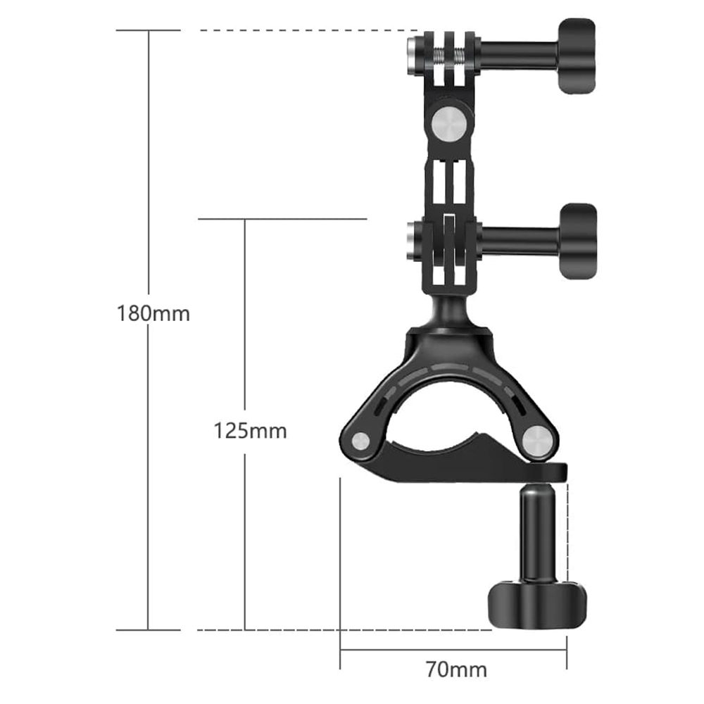 Techsuit Handlebar Sports Camera Mount JX-005, Za GoPro, črn