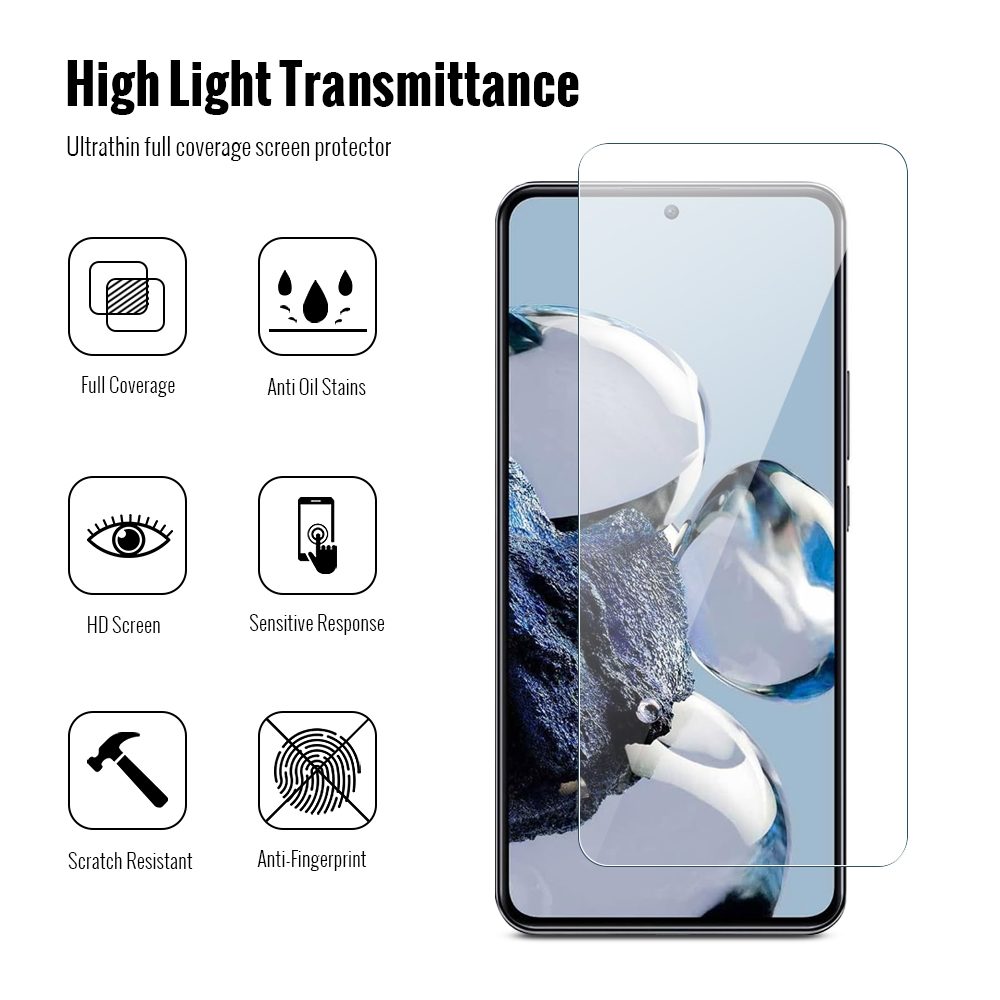 Sada 2 Tvrzených Skel A 2 Sklíček Na Fotoaparát, Xiaomi 12T