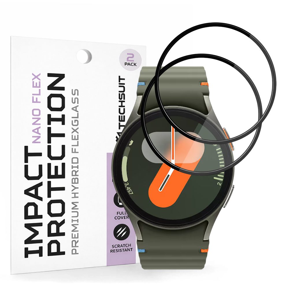 Levně Techsuit Nano Flex, Samsung Galaxy Watch7 40mm, 2 kusy, černé