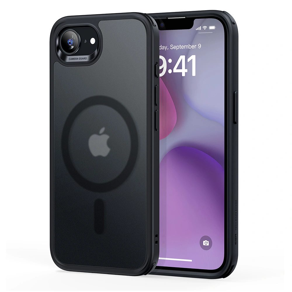 Husă ESR Hybrid HaloLock MagSafe iPhone 16e, neagră