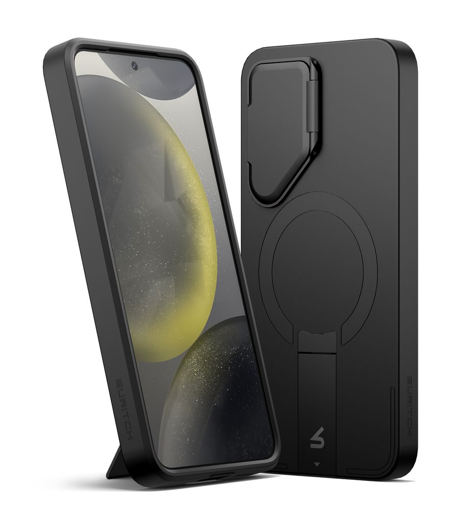 Suritch MagSafe Kickstand Camprotector obal Samsung Galaxy S25, černý