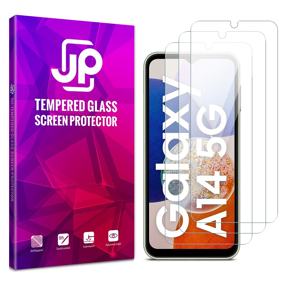 JP Long Pack Tvrzených skel, 3 skla na telefon, Samsung Galaxy A14