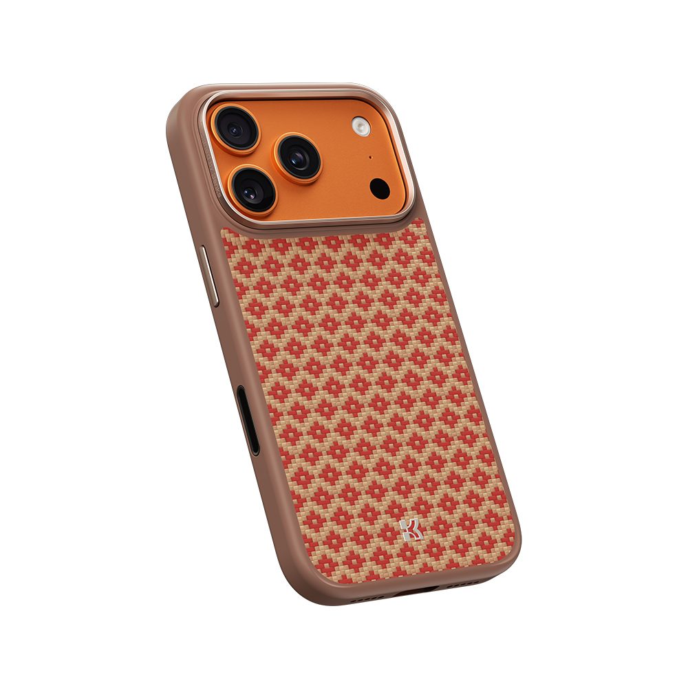 Benks Magnetic Armor Pro Armor Grid Kevlar obal Metal Frame, iPhone 17 Pro, oranžový