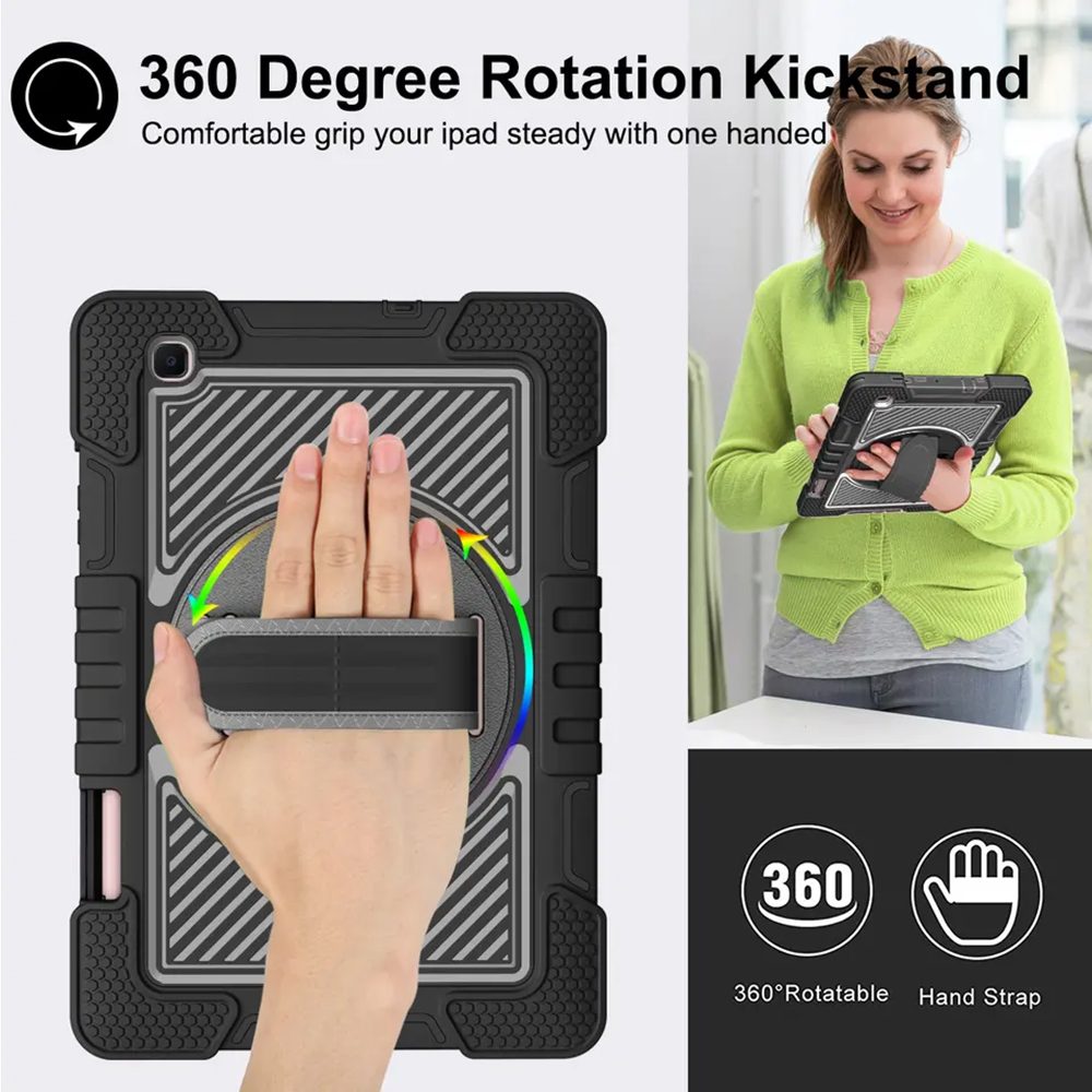 Techsuit StripeShell 360, Samsung Galaxy Tab S6 Lite 10.4 (2020 / 2022), Rózsaszín