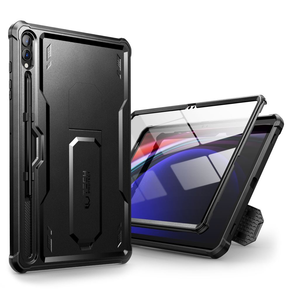 Tech-Protect Kevlar Pro Tok, Samsung Galaxy Tab S9+ Plus 12.4 (X810 / X816B), Fekete