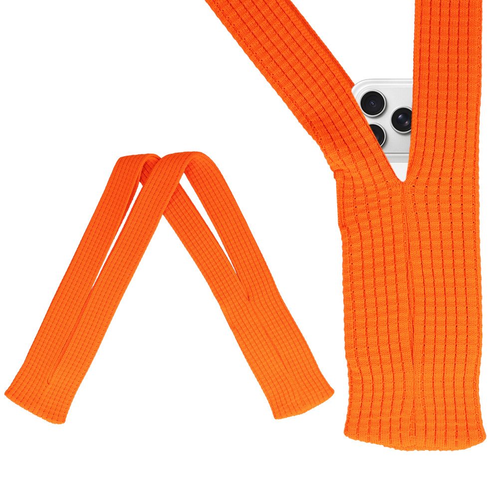 Levně Popruh s kapsou, oranžový