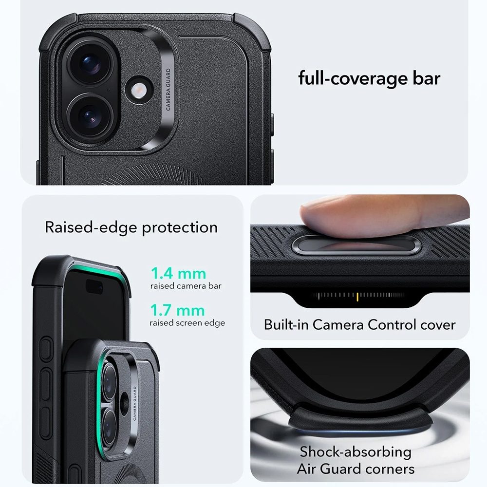 Kryt ESR Cyber Halolock, iPhone 17, čierny