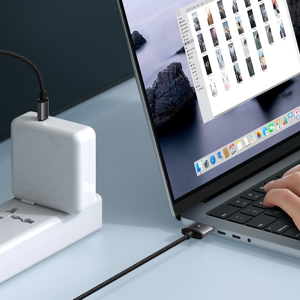 Mcdodo Magnetický kábel (CA-1470) USB-C - MagSafe 3, 140W, LED indikátor, 2 m, čierny