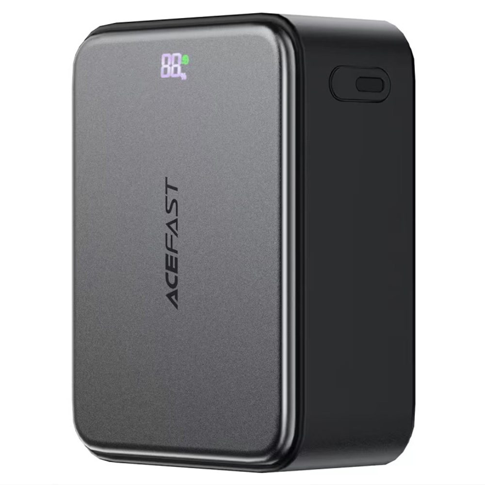 Acefast Powerbanka (M28) 10 000 mAh, 2x USB-C + USB-A, USB-C kábel, 22,5 W, čierna