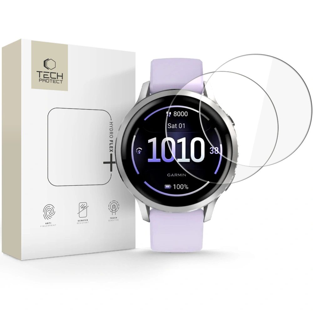 Levně Tech-Protect Hydro Flex+, Hydrogelová fólie, Garmin Venu 4 (41 mm), 2 kusy