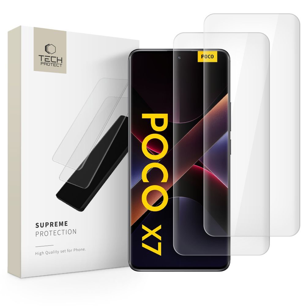 Tech-Protect UV+ edzett üveg, Xiaomi Redmi Note 14 Pro 4G / 5G / 14 Pro Plus 5G / Poco X7 5G, 2 db