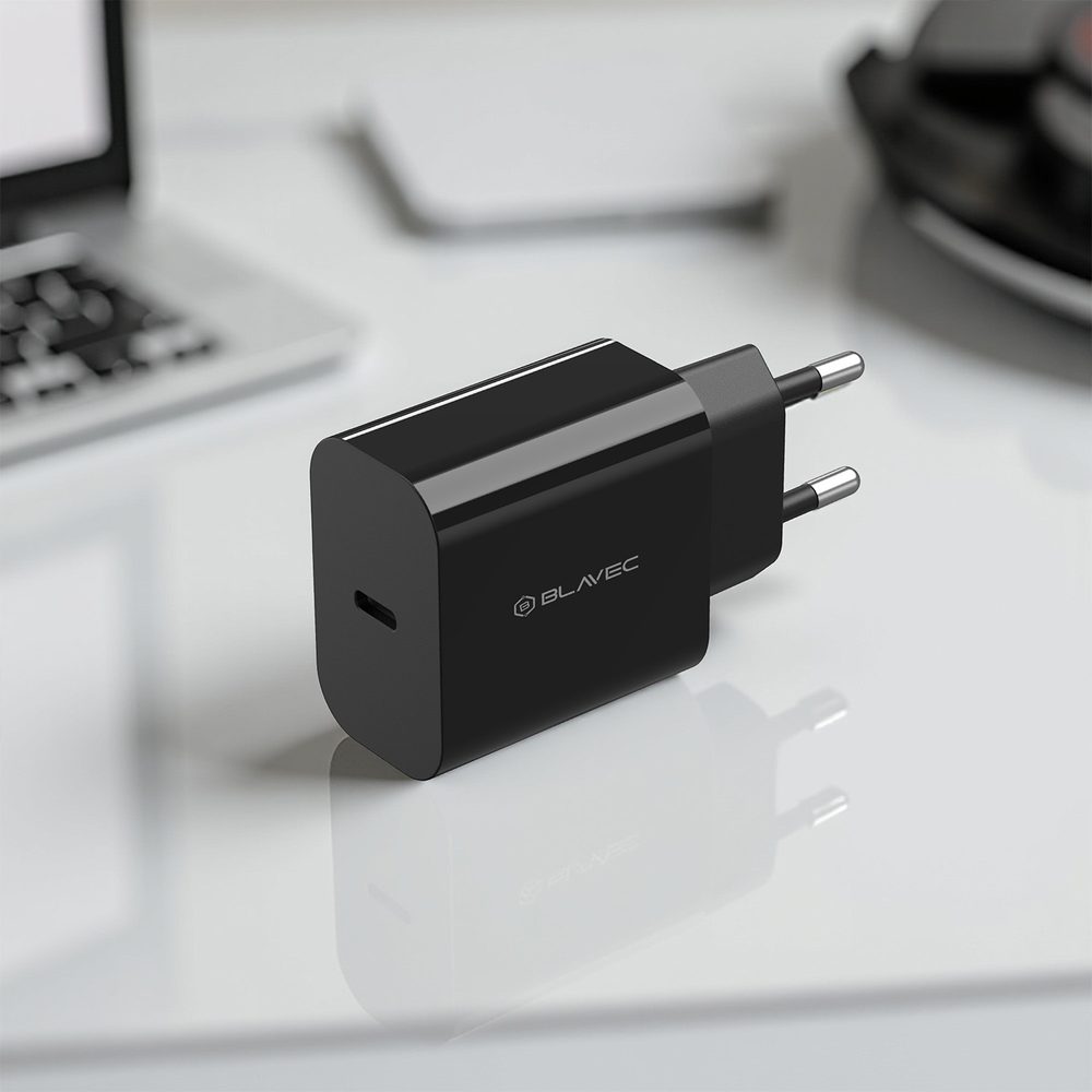 Blavec nabíjačka BC-9, PD 20W 3A, USB-C, čierna