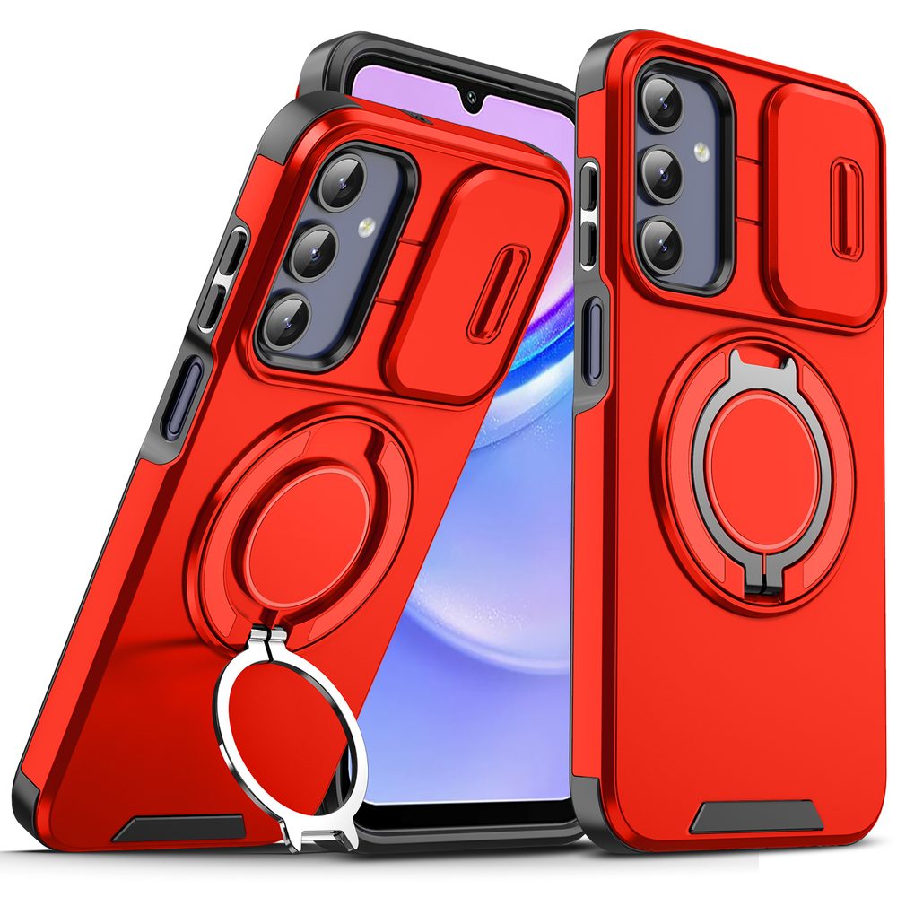 Levně Camslide Stand obal, Samsung Galaxy A15, červený