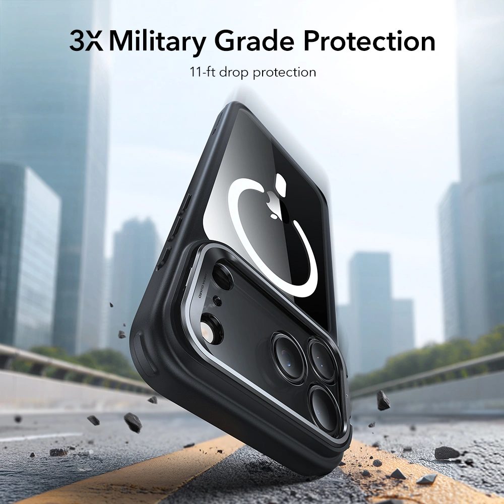 ESR Classic Hybrid Kickstand MagSafe, iPhone 17 Pro Max, čierne